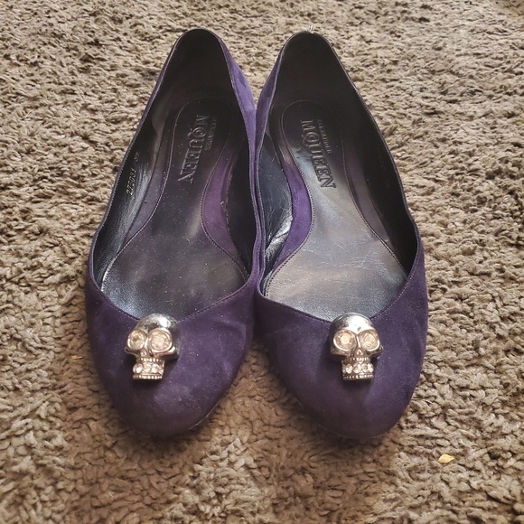 alexander mcqueen flats skull